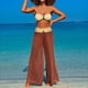 thumbnail image 5 of Traje de baño de 2 piezas para mujer, trajes de baño para mujer, traje de baño de color liso para mujer + bañador y bikini de moda con abertura, traje de baño de nailon para mujer, 5 of 5