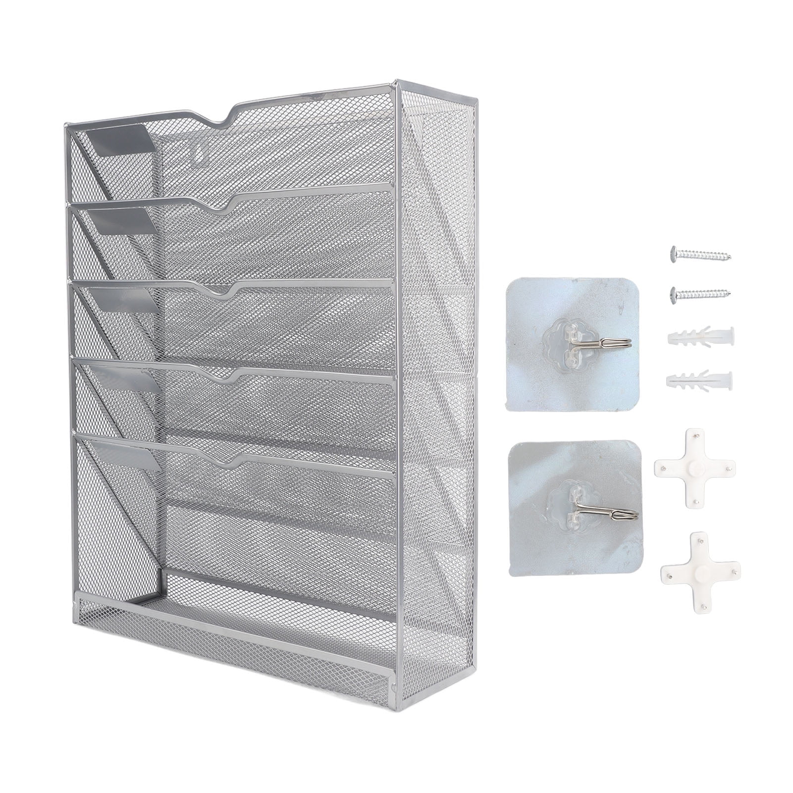 Ecoyyzn Wall Organizer,Office Wall Organizer,Wall File Organizer 5 Tier Space Saving Humanized
