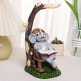 thumbnail image 3 of Michellecmm Resin Garden Statues Cute Book Reading Elephant Figurine Outdoor Sculpture for Lawn Patio Decor Ornament, 3 of 7