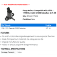 thumbnail image 2 of Purge Valve - Compatible with 1998 - 1999 Chevrolet C1500 Suburban 5.7L V8 - Dorman, 2 of 2
