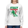 thumbnail image 2 of Italy Alpine Skiing 1956 Design Women's Sweatshirt, 2 of 3