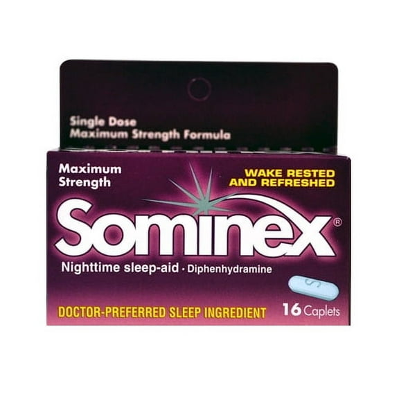 Sominex Sleep Aid Maximum Strength Caplets - 16 Ea, 2 Pack