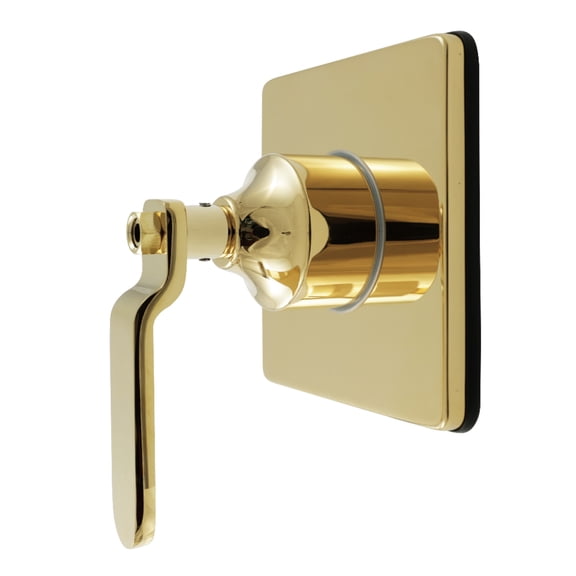 Kingston Brass KS3042KL Whitaker Single-Handle Three-Way Diverter Valve with Square Trim Kit in Polished Brass