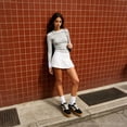 thumbnail image 7 of LUCKY STEP Classic Platform Sneakers Fashion Retro Casual Shoes,Black/White,Womens, 7 of 7