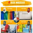 thumbnail image 4 of AZZUNO Paint Sprayer 1000W HVLP High Power Electric Spray Paint Gun with 41 fl oz Container, 4 Nozzles & 3 Patterns Yellow, 4 of 7