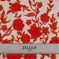 thumbnail image 4 of Zelouf Nancy 3D Floral Embroidery On Mesh  , Sewing, DIY, Crafts Fabric by the Yard, Mandarin, 20 Yard, 4 of 5