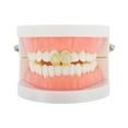 thumbnail image 2 of Unique Bargains 1 Pc Fake Grills Hip Hop Hollowout Teeth Grillz Gold Tone, 2 of 6