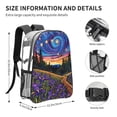 thumbnail image 4 of Honeii Galactic Night Over Meadow Print Clear Backpack Heavy Duty Transparent Bag 17" See Through BookBag for Women Men Adults Work Festival Sports Travel, 4 of 7