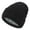 Black, variant on Womens Satin Feel Knit Hat Winter Warm Turned Brim Soft Ribbed Hats For Women Grey