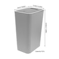 thumbnail image 4 of Press Top Trash Can with Lids 10.5L Capacity Plastic Light Grey for Kitchen Modern Waste Basket Pet, 4 of 8