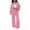 Pink, variant on Erwazi Two Piece Sets for Women Casual Long Sleeve Zip Up Sweatshirt and Open Bottom Sweatpants Workout Athletic Sweatsuits Outfit Set, Pink, XL