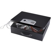 Black Portable Safe for Laptop with Electric Keypad, 5.8 in x 17.5 in x 13.6 in