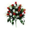 thumbnail image 2 of Christmas Artificial Flowers Rose Bouquets For Cemetery Decoration Parting Decoration Rose Artificial Flower And Memorial Flowers For Loved Ones Arrangements Wedding Table Decor, 2 of 8