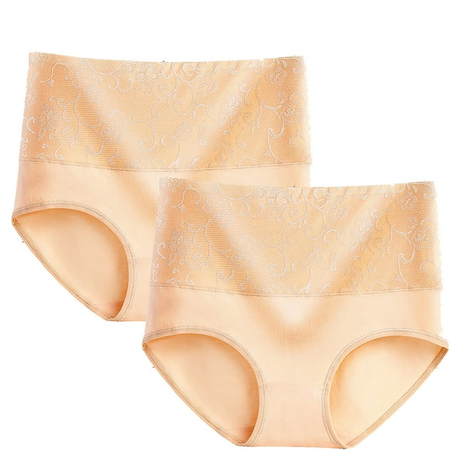 Posijego Culottes Taille Haute pour Femmes, Grande Taille, Culottes, Lot de 2, Culotte Couvrante pour Femmes