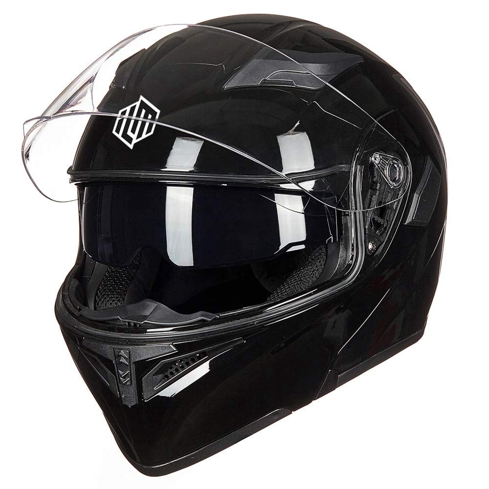 ILM Motorcycle Dual Visor Flip up Modular Full Face Helmet DOT Model 902/902L