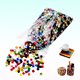 thumbnail image 2 of 200 piezas de mosaicos cuadrados de plástico coloridos para manualidades, bisutería y manualidades., 2 of 7