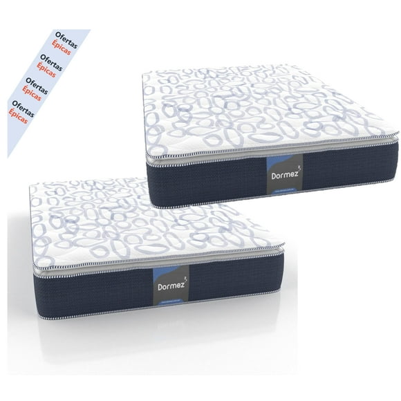 Ortopédico, Colchón Matrimonial 2 Piezas, Colchones Paquete Matrimoniales Confort Medio