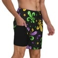 thumbnail image 3 of Gaeub Mardi Gras Carnival4 Mens Swim Trunks Stretch Beach Shorts Quick Dry for Men Swim Shorts Swimwear with Pockets- XX-Large, 3 of 9
