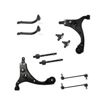 Front Control Arm Ball Joint Tie Rod and Sway Bar Link Kit 10 Piece - Compatible with 2010 - 2013 Kia Forte 2011 2012