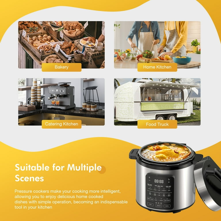 Gianna 6 QT Electric Pressure Canner 12- in- 1 Multi Cooker Rice