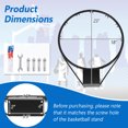 thumbnail image 2 of Costway 18" Basketball Rim Wall Door Mounted Basketball Hoop with All Weather Net Black, 2 of 9