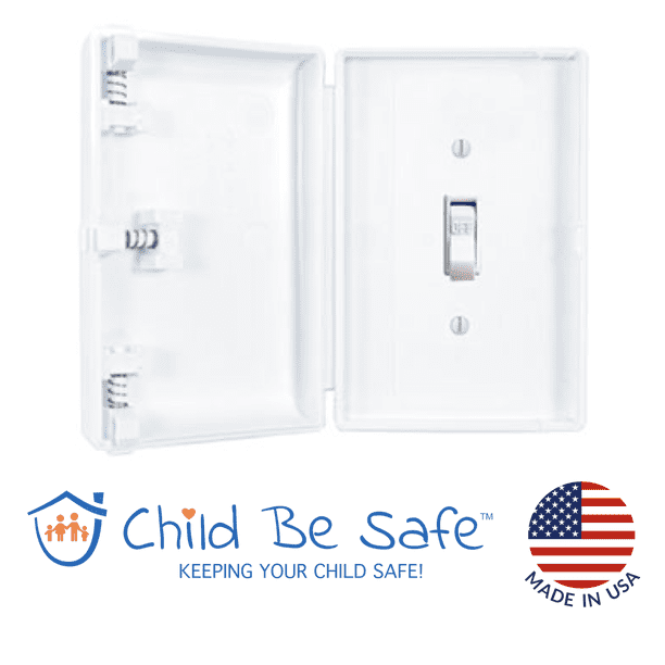 Child Be Safe Baby and Child Safety Resistant Light Switch Cover Guard
