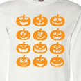 thumbnail image 4 of Inktastic Halloween Pumpkin Faces Orange Long Sleeve T-Shirt, 4 of 5
