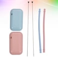 thumbnail image 3 of 2 PCS Portable Silicone Straws Foldable Drinking Straws Reusable Cocktail Straws for Bar Party with Package, 3 of 9
