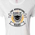 thumbnail image 4 of Inktastic Class of 2027 the Adventure Begins with Graduation Cap Women's T-Shirt, 4 of 5