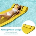 thumbnail image 5 of 3-Layer Water Floating Mat Foam Pad for Lake, 83" x 26" Tear-Resistant Relaxing Foam Raft Lily Pad for Pool River Ocean Outdoor Water Activities, Yellow, 5 of 9