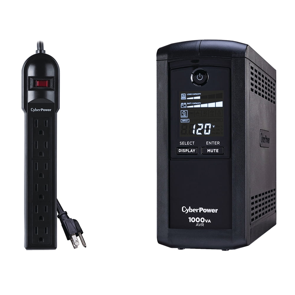 CyberPower 1000 UPS & 6 Outlet Surge Protector
