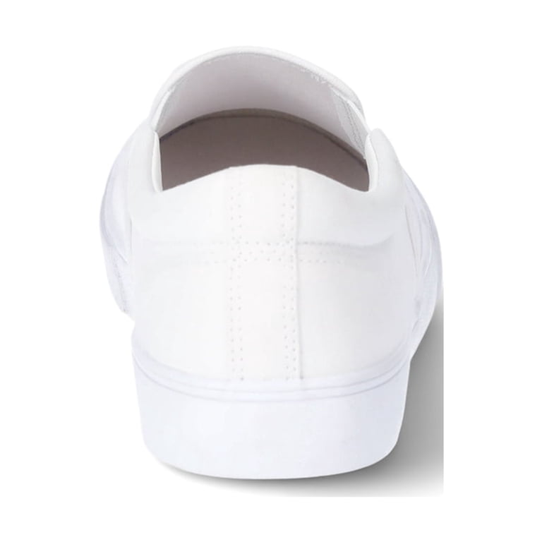 No Boundaries Women's Canvas Slip-On Sneakers with Wide Width and