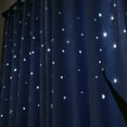 thumbnail image 3 of Romantic Double-layer Tulle Sheer Curtain + Blackout Curtains Hollow-Out Stars Eyelet Ring Top/Hooks Room Darkening Starry Curtain Lady Women Kids Girls Children Bedroom Decor, 3 of 7