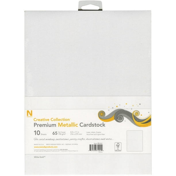 Neenah Premium Metallic 65lb Cover Cardstock, 8.5" x 11" 10pk Walmart