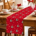 thumbnail image 6 of Christmas Tree Table Runner 72 Inches, Red Xmas Candy Cane Stars Winter Holiday Bed Runner Dresser Scarves Tabletop for Indoor Outdoor Parties/Ceremony/Banquet, 16" x 72", 6 of 8