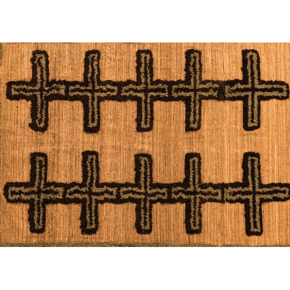 Ahgly Company Indoor Rectangle Southwestern Orange Country Area Rugs, 7' x 10'