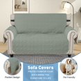 thumbnail image 3 of Lavish Cover Luxe Waterproof & Non-Slip Sofa Cover, Washable Funiture Protectors for Kids, Pets(2-Seater, Dark Coffee), 3 of 6
