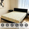 thumbnail image 5 of AuroraX King Fitted Bed Sheet , Sold Separately Deep Pockets Cooling Green Floral Double-layer Wrinkle Free Patterned Fitted Sheets King Size for Women, 5 of 6