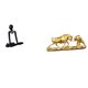 thumbnail image 1 of Escultura De Toro, Oso, Vaca, Ganado, Pensador Abstracto, Figura Decorativa Moderna, Obra De Arte Feng Shui, Estatua Para Mesa, Armario, Dormitorio, Estantería, Chimenea, Escritorio, 1 of 8