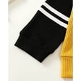 thumbnail image 5 of 4T Baby Boys Outfits 5T Boys Fall Winter Clothes Toddler Boys Long Sleeve Color-blocked Top Pants 2PCS Set Yellow, 5 of 7