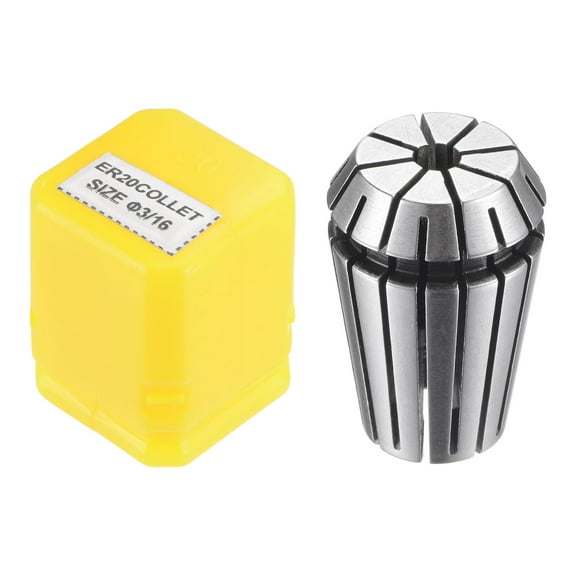 Uxcell ER20 Spring Collet, 3/16" Chuck for CNC Engraving Machine Lathe Milling Tool