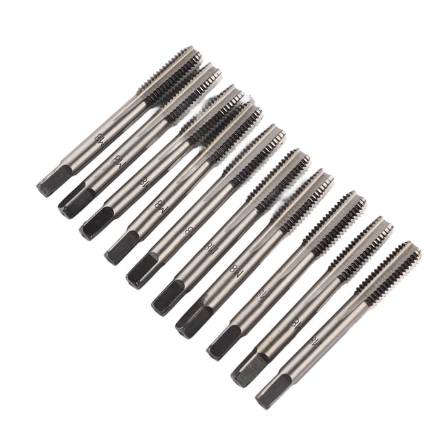 Macho de roscar métrico NikouMX 10 piezas Herramienta de roscado Acero al carbono