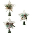 thumbnail image 3 of Christmas Tree Topper and Metal Star Christmas with Pinecones Treetop Decoration for Holiday Indoor Festive Party Home Ornaments, 3 of 6