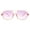 Pink (Purple), variant on Unisex Retro Fashion Sunglasses Flat Top Racer Aviator Translucent Pink, Purple
