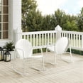 thumbnail image 2 of Crosley Furniture Griffith Metal Rocking Chair in White Gloss (Set of 2), 2 of 7