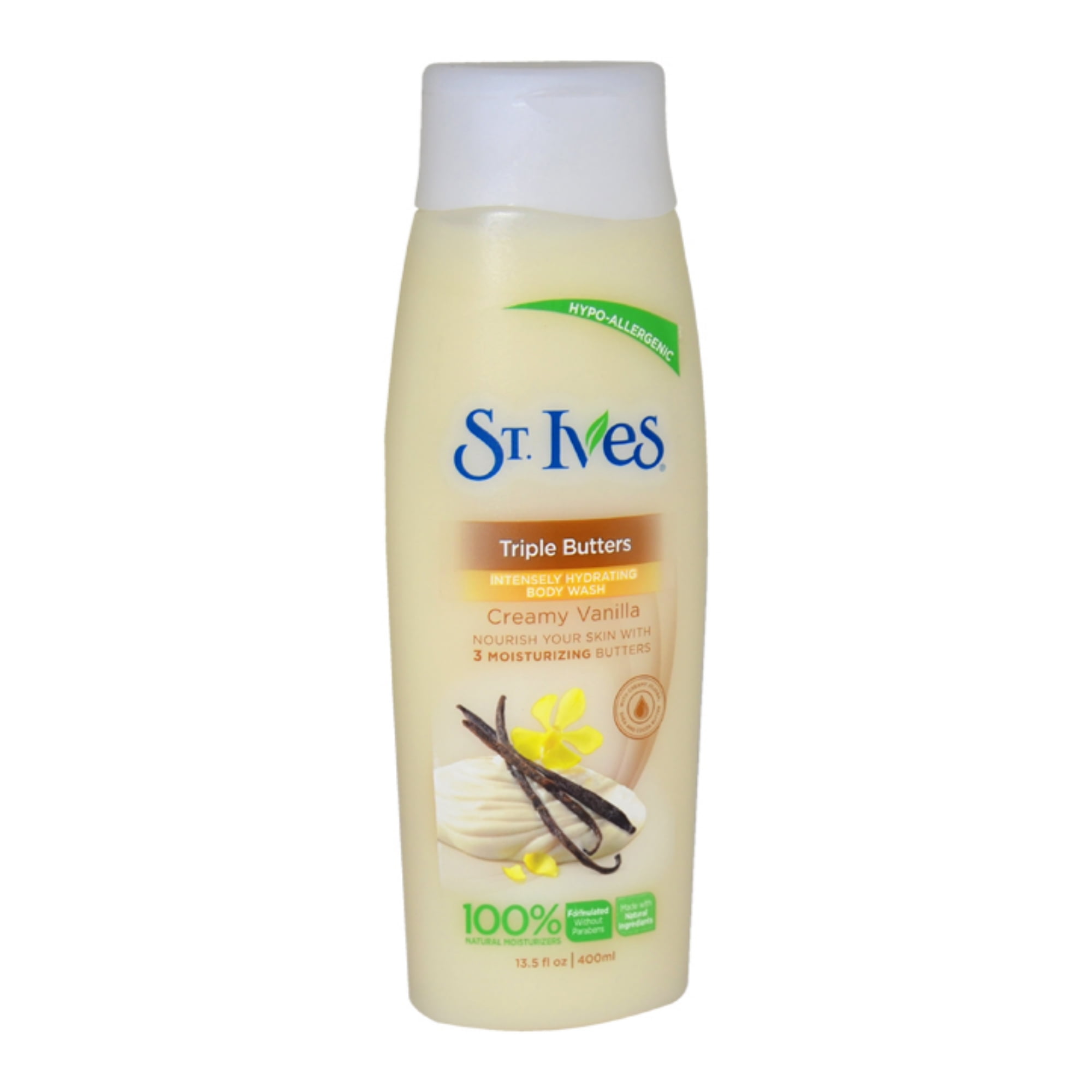 Creamy Vanilla Moisturizing Body Wash by St. Ives for Unisex 13.5 oz