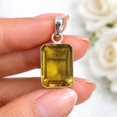 thumbnail image 2 of SATYAVIE JEWELLERY Handmade Citrine Pendant in 925 Sterling Silver for Women, 2 of 6