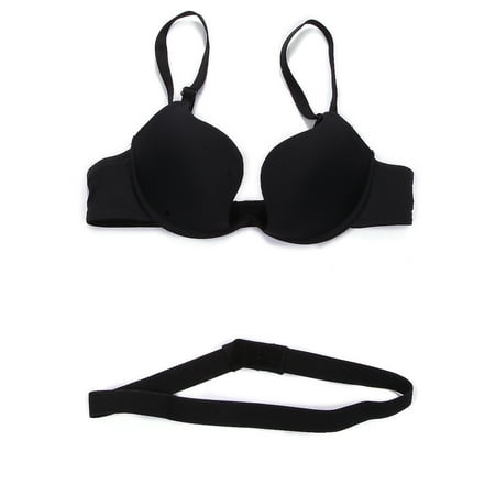 

Pudcoco Deep V Low Cut Push Up Women Seamless Bra Backless Invisible Plunge Bra