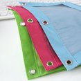 thumbnail image 2 of 3 Ring Zipper Pencil Pouch, 2PCS Colorful Fabric Pencil Case, Sturdy and Durable Binder Pouch with Clear Window Suitable for Office Workers/Students(Black), 2 of 9