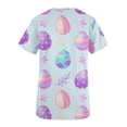 thumbnail image 5 of LSLJS Blouse T-shirt d'Infirmière de Pâques pour Femmes à Imprimé Oeuf et Lapin, Uniforme de Travail à Manches Courtes, Col en V, avec Poches, 5 of 5